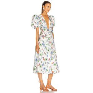 Silvia Tcherassi Lirio Floral Print Silk Dress